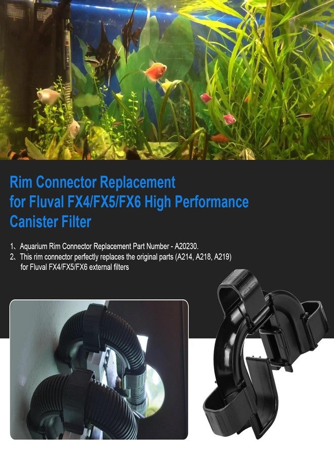 HCLSY 2 Pack Rim Connector Replacement for Fluval Fx4/Fx5/Fx6 Canister Filters, High Performance Canister Filter, Aquarium Hose Rim Clip(with O-Rings and Clips), fx6 Replacement Parts(Model A20230) - Image 3